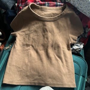 brandy melville baby tee ashlyn brown color